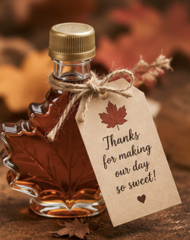 Maple Syrup Wedding Party Favor